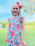 Girls Boho Patriotic Dress with Matching Bow - Bowtism